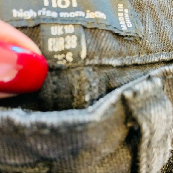 Missguided High Rise Mom Jeans Black Size 6 - Picture 10 of 12